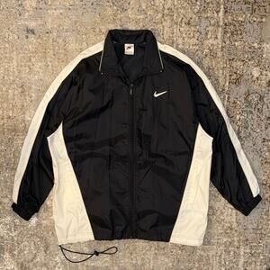 Nike Vintage 90s Spell Out Black/White Windbreaker Size Mens Large